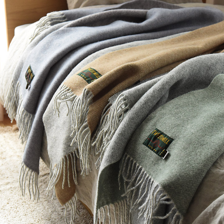 楽天市場】ツィードミル ピュアウール 大判ショール ブランケット バイ