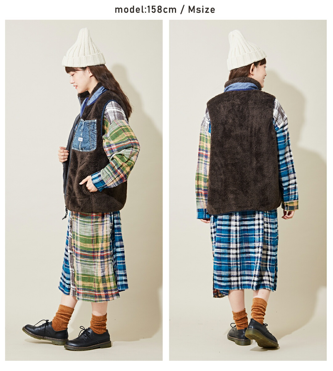 楽天市場】ボアベスト / 秋DENIM DUNGAREE(デニムダンガリー