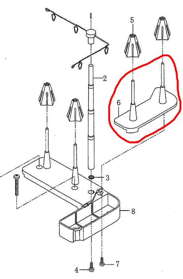 楽天市場】衣縫人・糸取物語用4本糸用糸立台フタ : 安藤ミシン商会