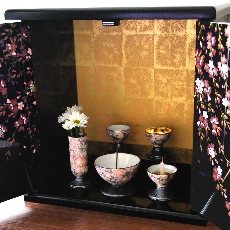 楽天市場】【仏壇のみ】【鏡面仕上げ】紀州蒔絵仏壇「しだれ桜」鏡面