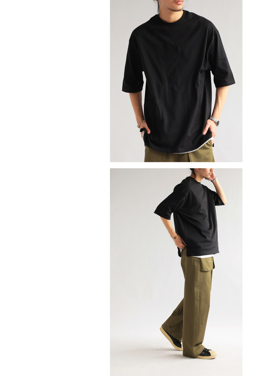 楽天市場】ビッグシルエット Tシャツ メンズ バスクT 綿100・再再販