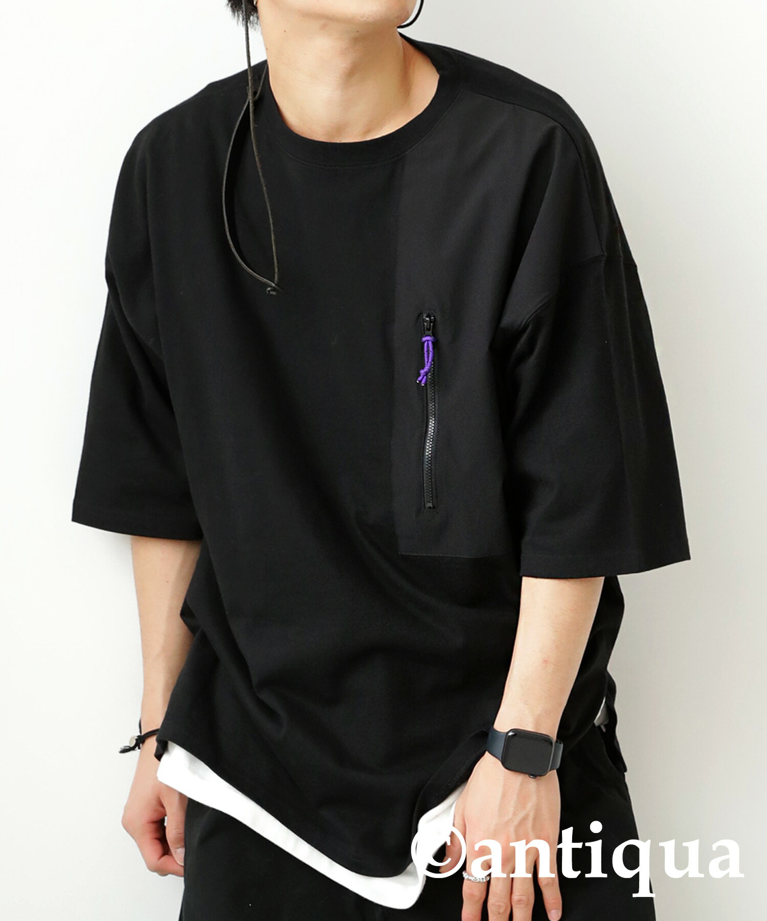 楽天市場】異素材ポケットTシャツ Tシャツ メンズ トップス 半袖 無地