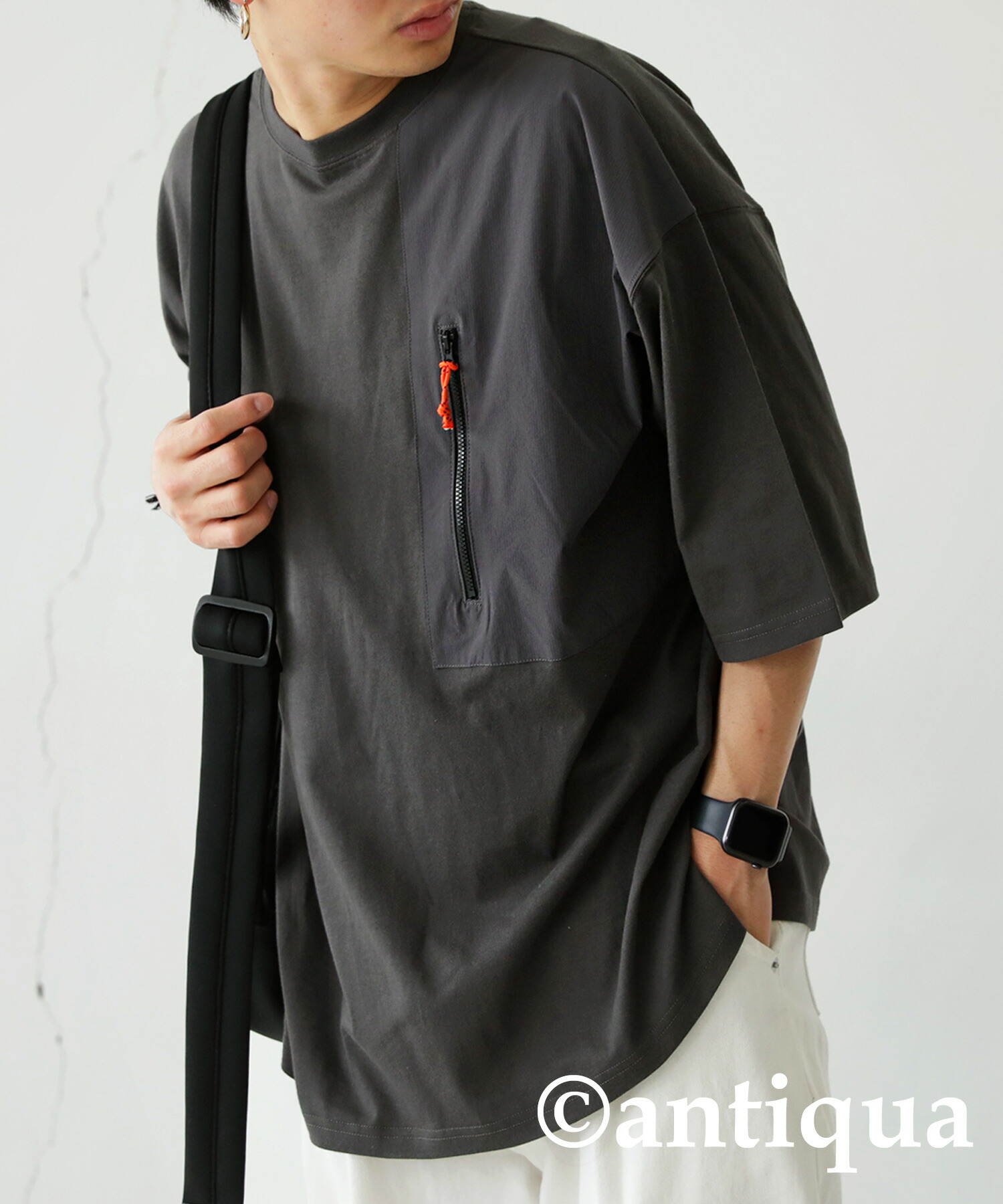 楽天市場】異素材ポケットTシャツ Tシャツ メンズ トップス 半袖 無地