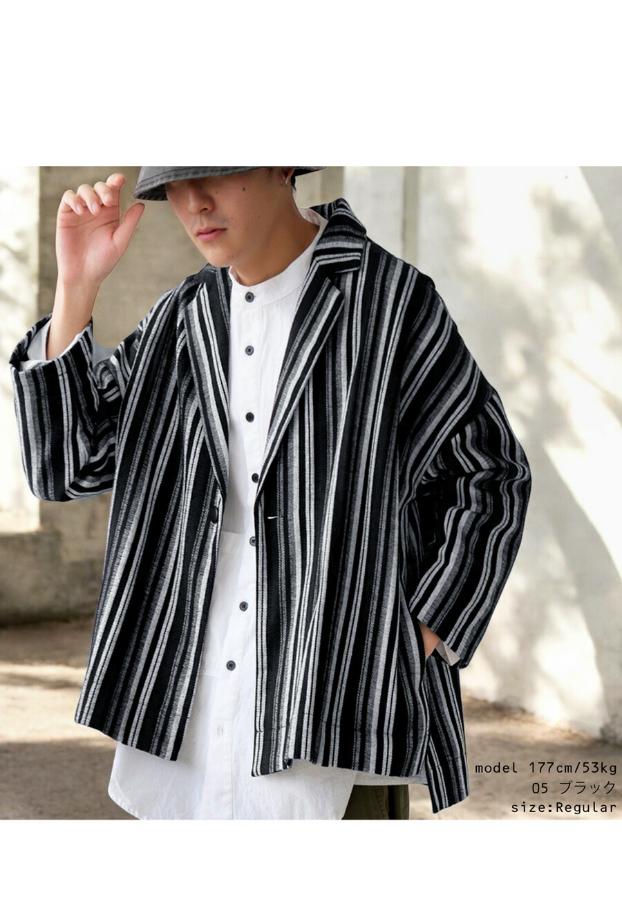 楽天市場】ストライプ柄ジャケット ジャケット メンズ 送料無料