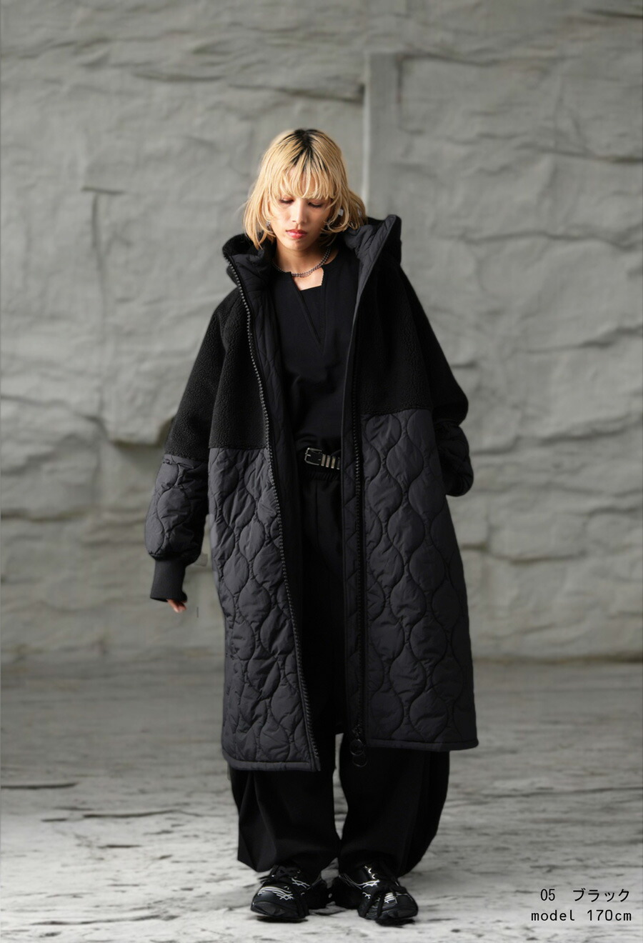 楽天市場】ビッグファスナー ロングコート レディース ボアアウター