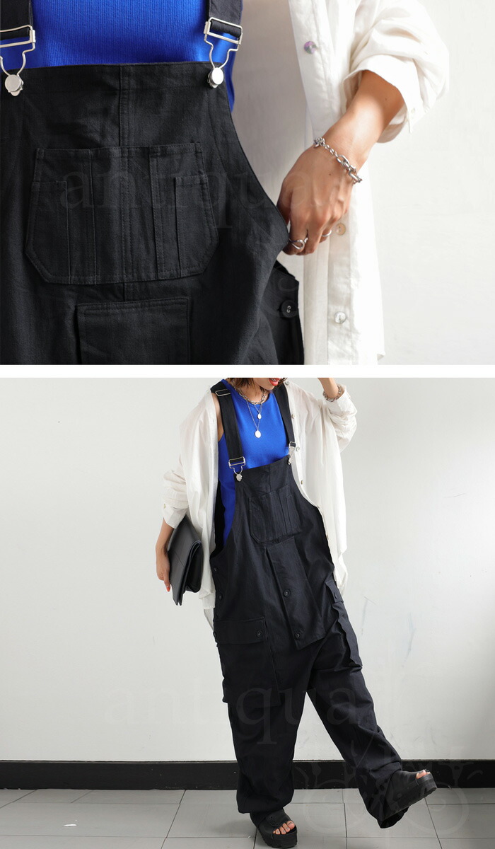 楽天市場】綿麻サロペット サロペット レディース オーバーオール 送料