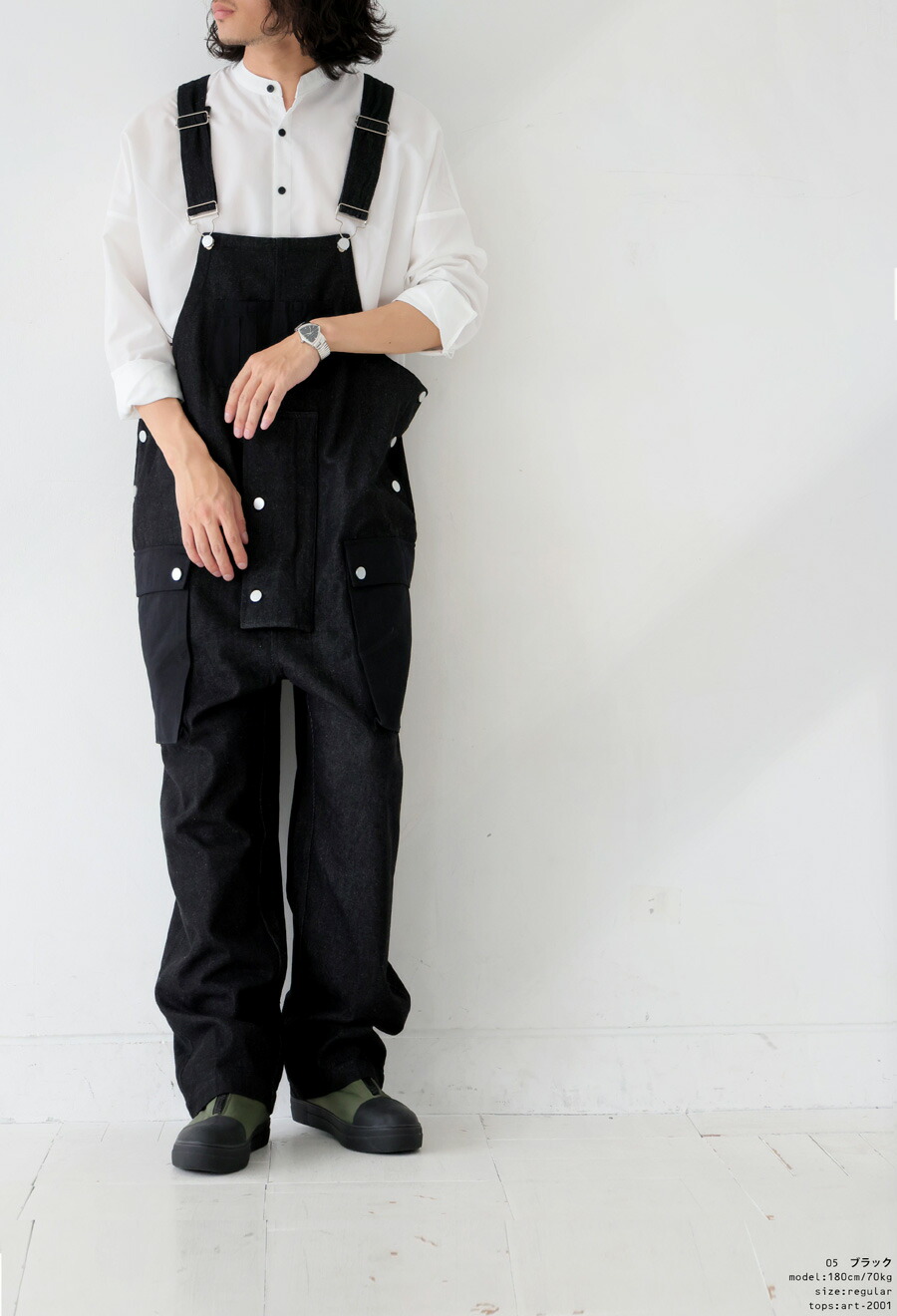 楽天市場】ポケットデザイン オーバーオール メンズ ボトムス 送料無料
