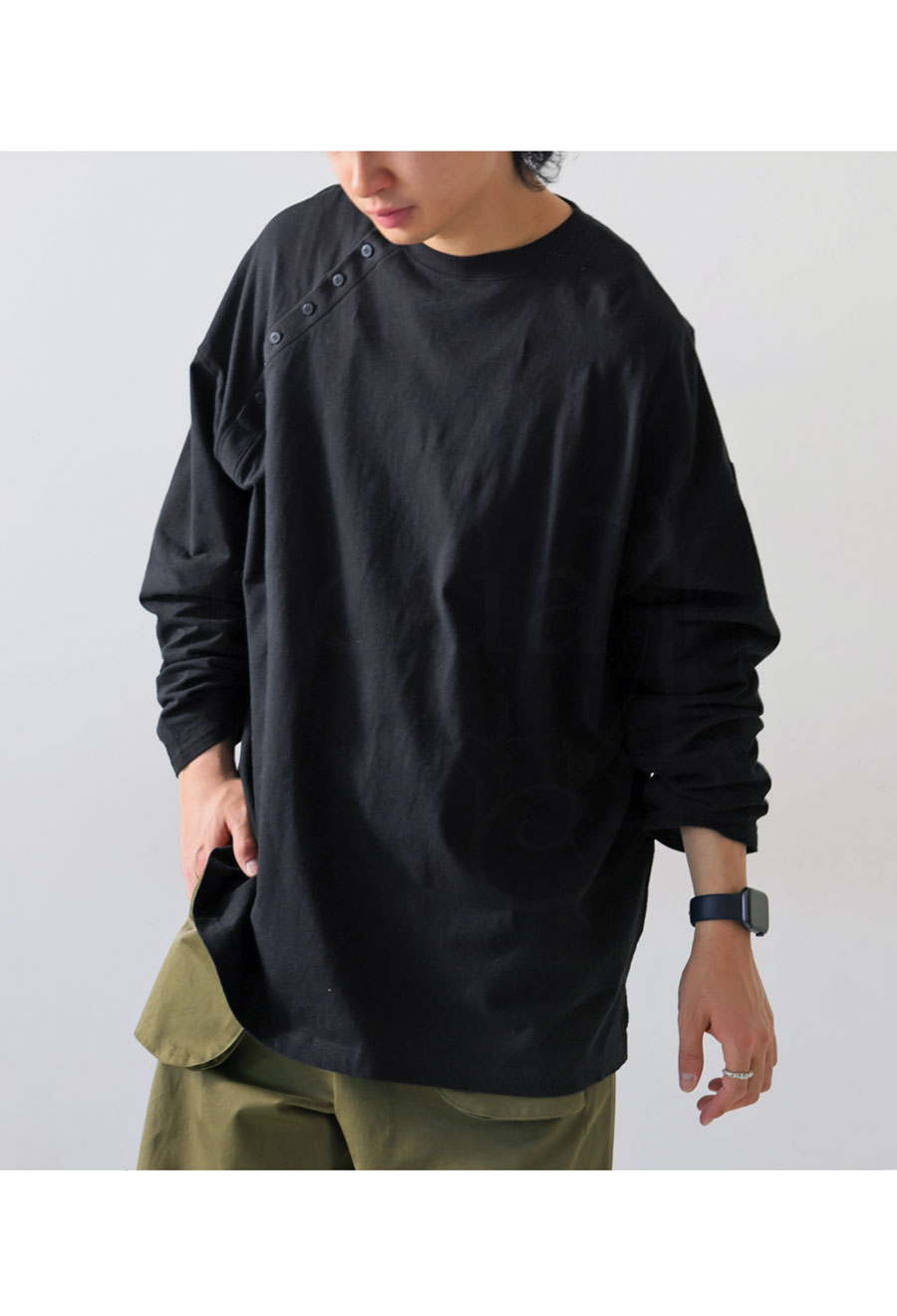 楽天市場】綿麻ロンT ロンT メンズ トップス 無地 長袖 丸首・再入荷