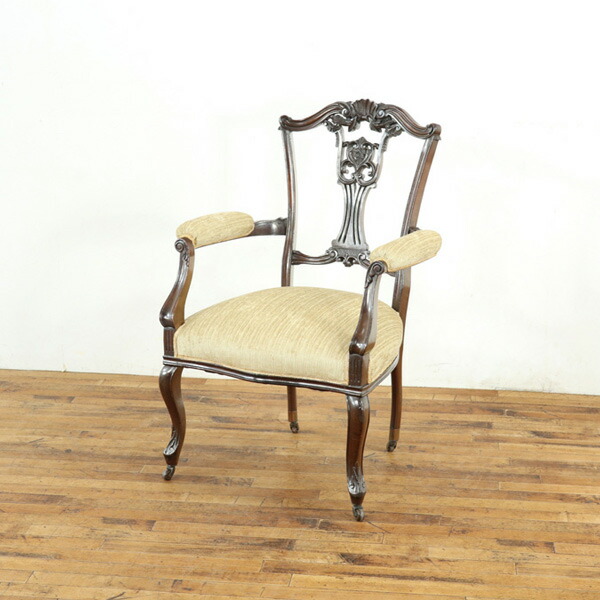 楽天市場】ヴィクトリアン アームチェア 美しいデザイン 透かし彫り