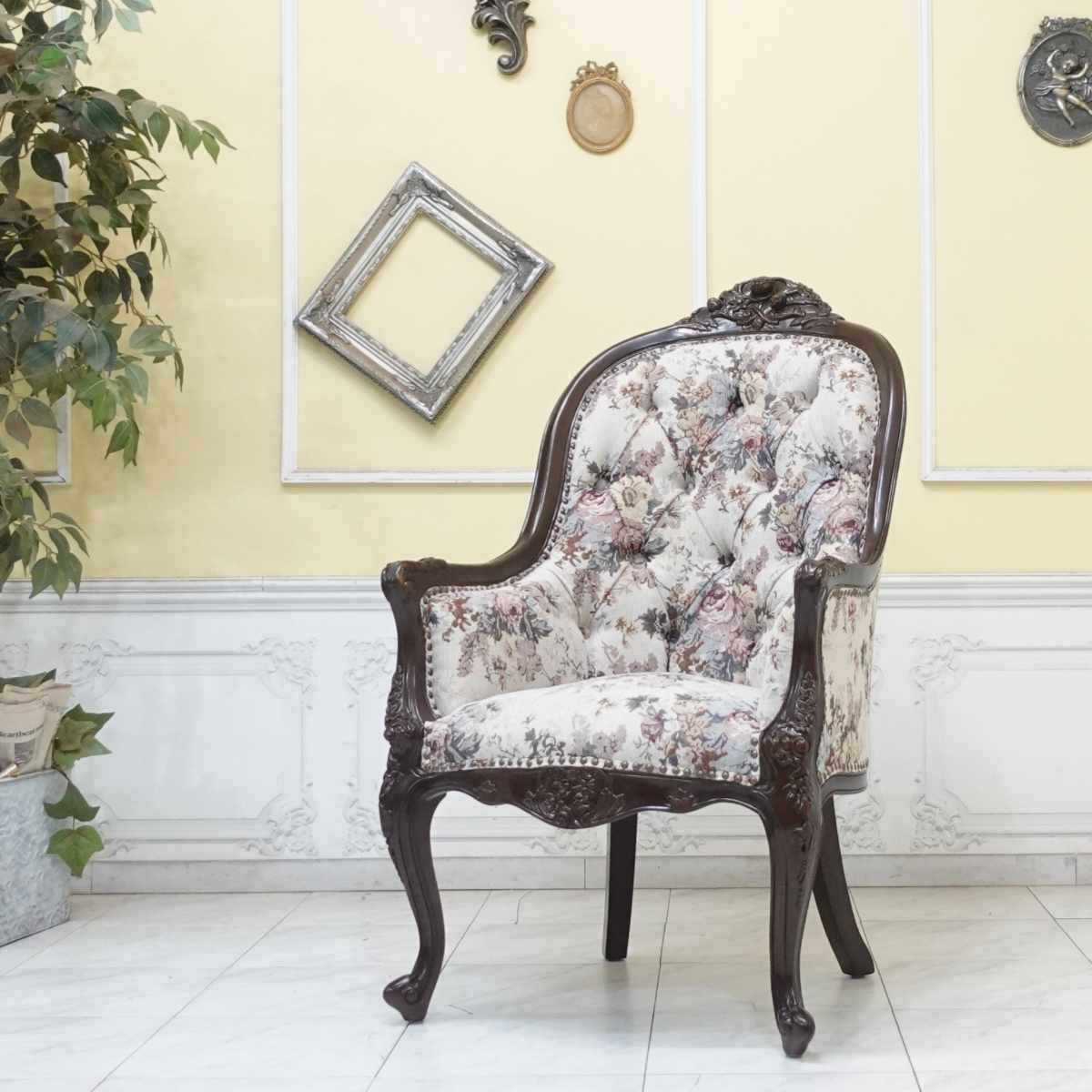 楽天市場】輸入家具 ロココ調家具 アームチェア ソフィア 姫系