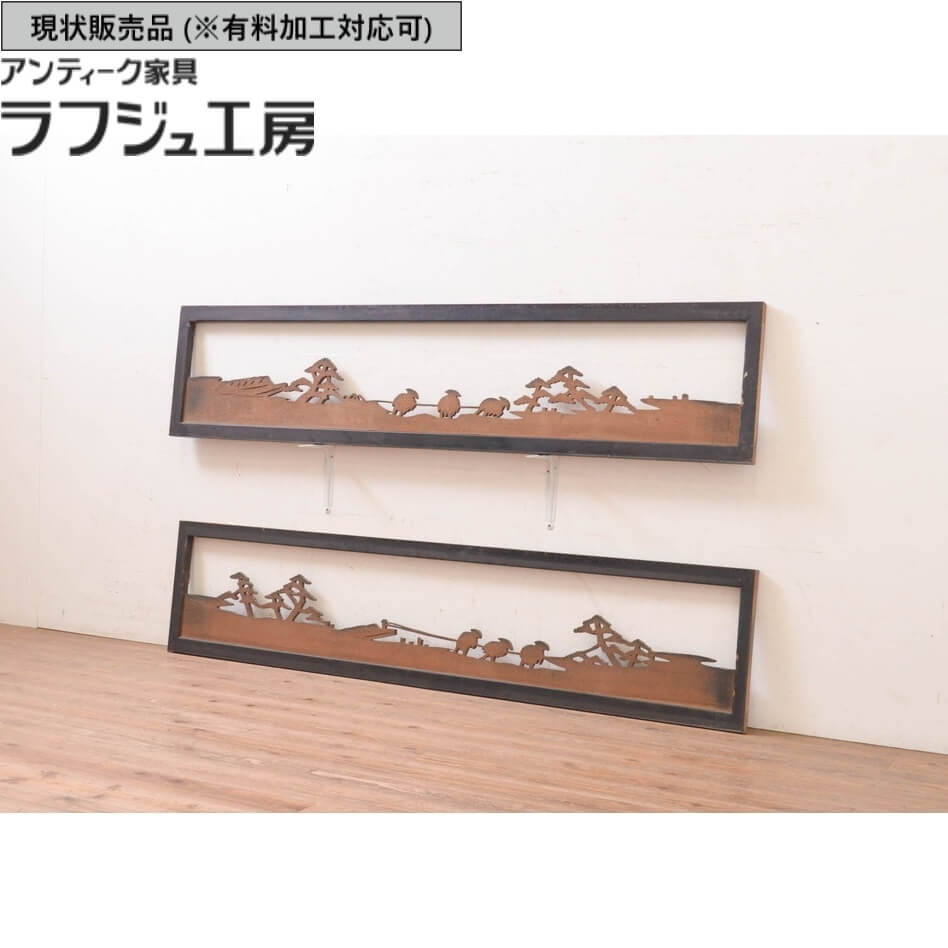 楽天市場】▽現状販売▽ アンティーク建具 希少デザイン 透かし彫り