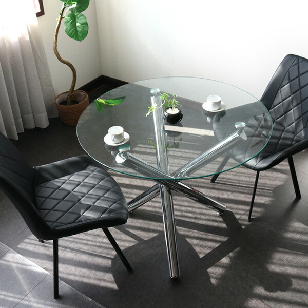 楽天市場】ダイニングテーブルセット 3点 ガラス GLA-SSIC x AURA 2人