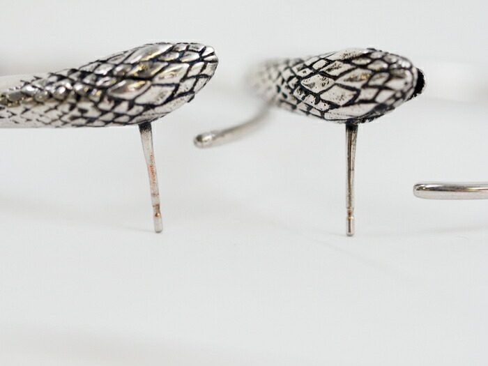 楽天市場】CELINE セリーヌ スネークモチーフ フープ ピアス シルバー