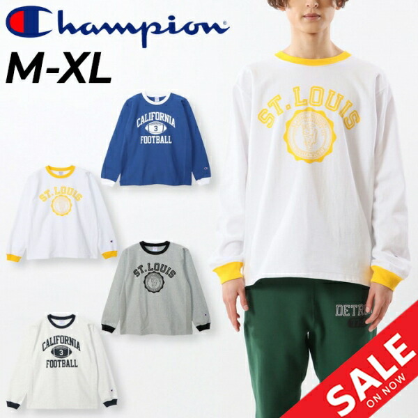 楽天市場】送料無料 チャンピオン 長袖 リンガーTシャツ メンズ