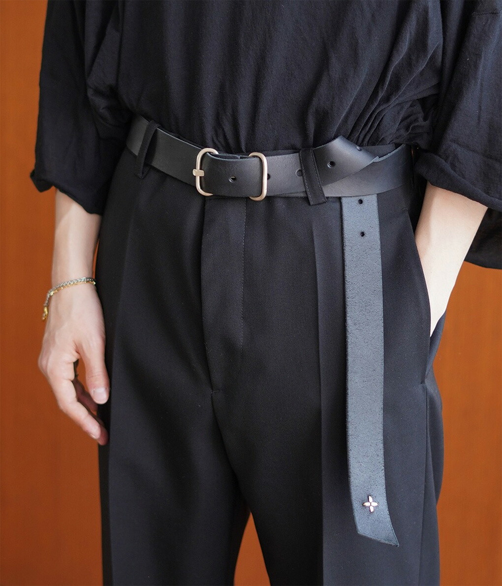 楽天市場】[P5倍]m.a+ : double oval buckle wide belt : EL1E-GR30