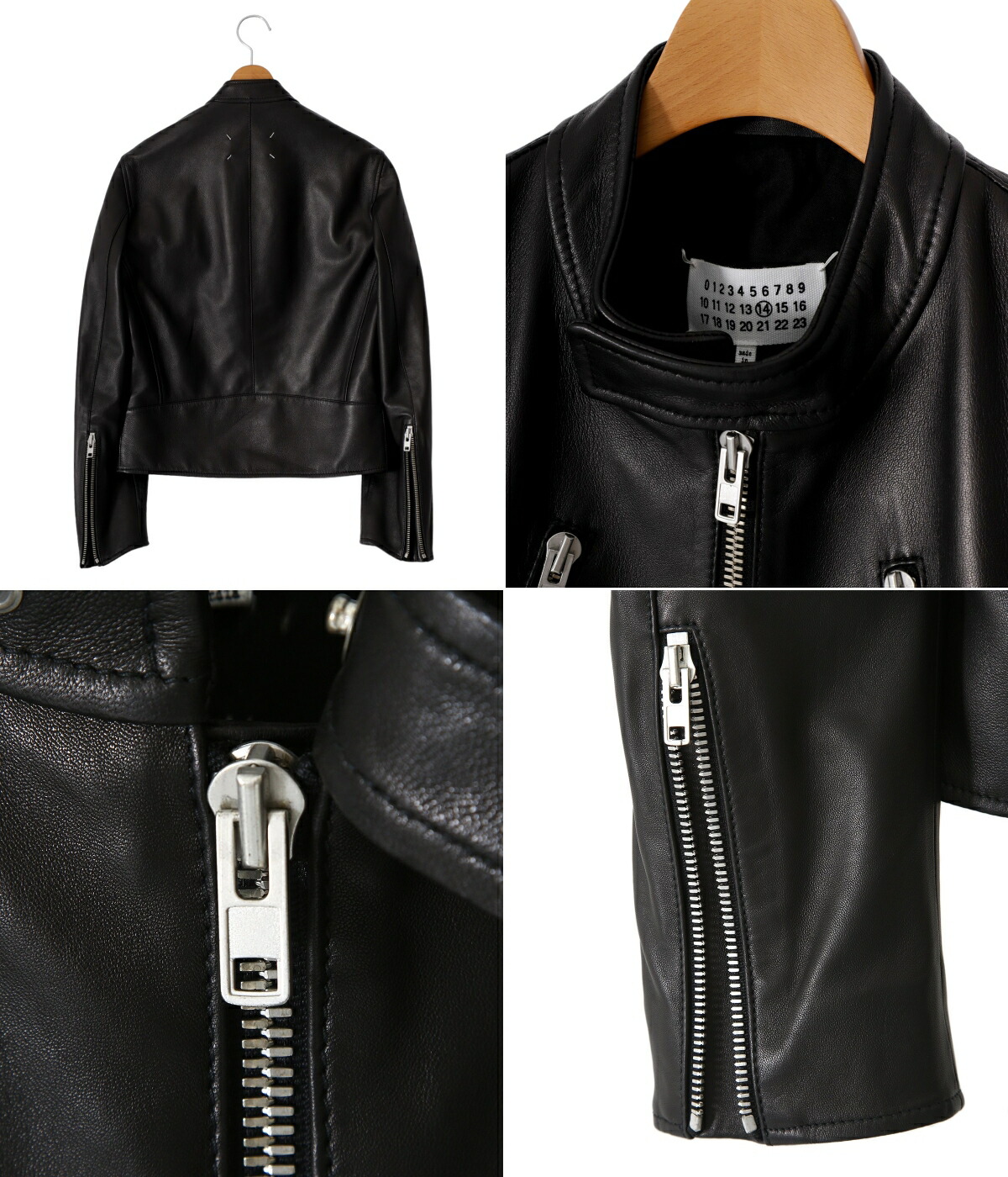 楽天市場】[P5倍]Maison Margiela : 5-ZIP LEATHER JACKET : S50AM0489