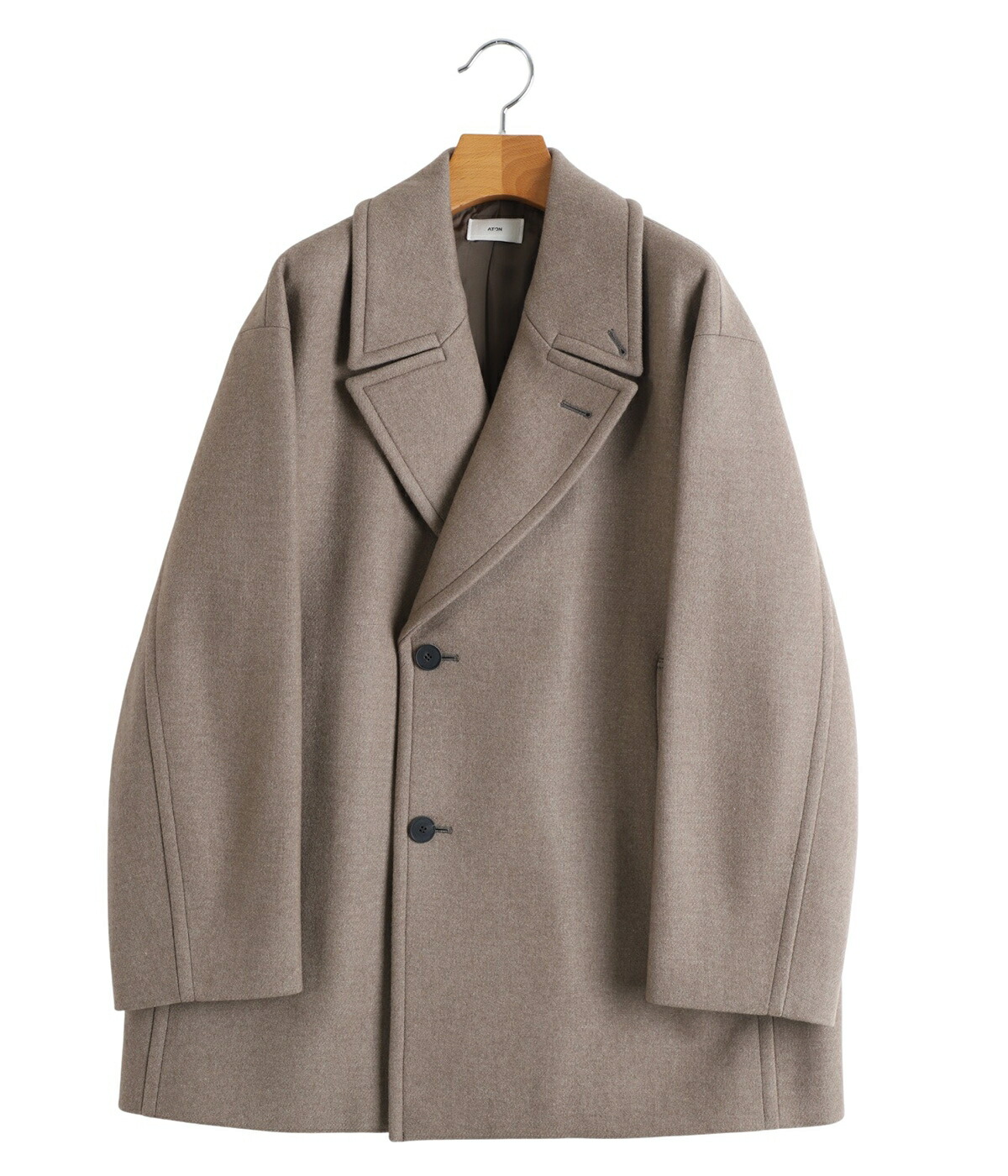 楽天市場】[P5倍]ATON : [レディース]SUPER 120S DOUBLE MELTON SEMI