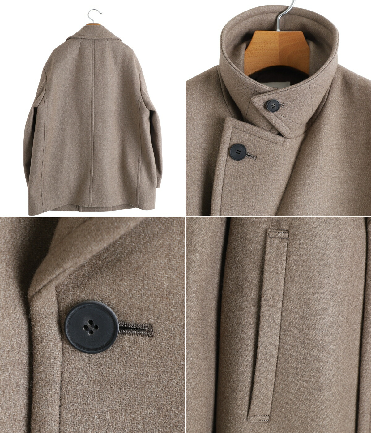 楽天市場】[P5倍]ATON : [レディース]SUPER 120S DOUBLE MELTON SEMI