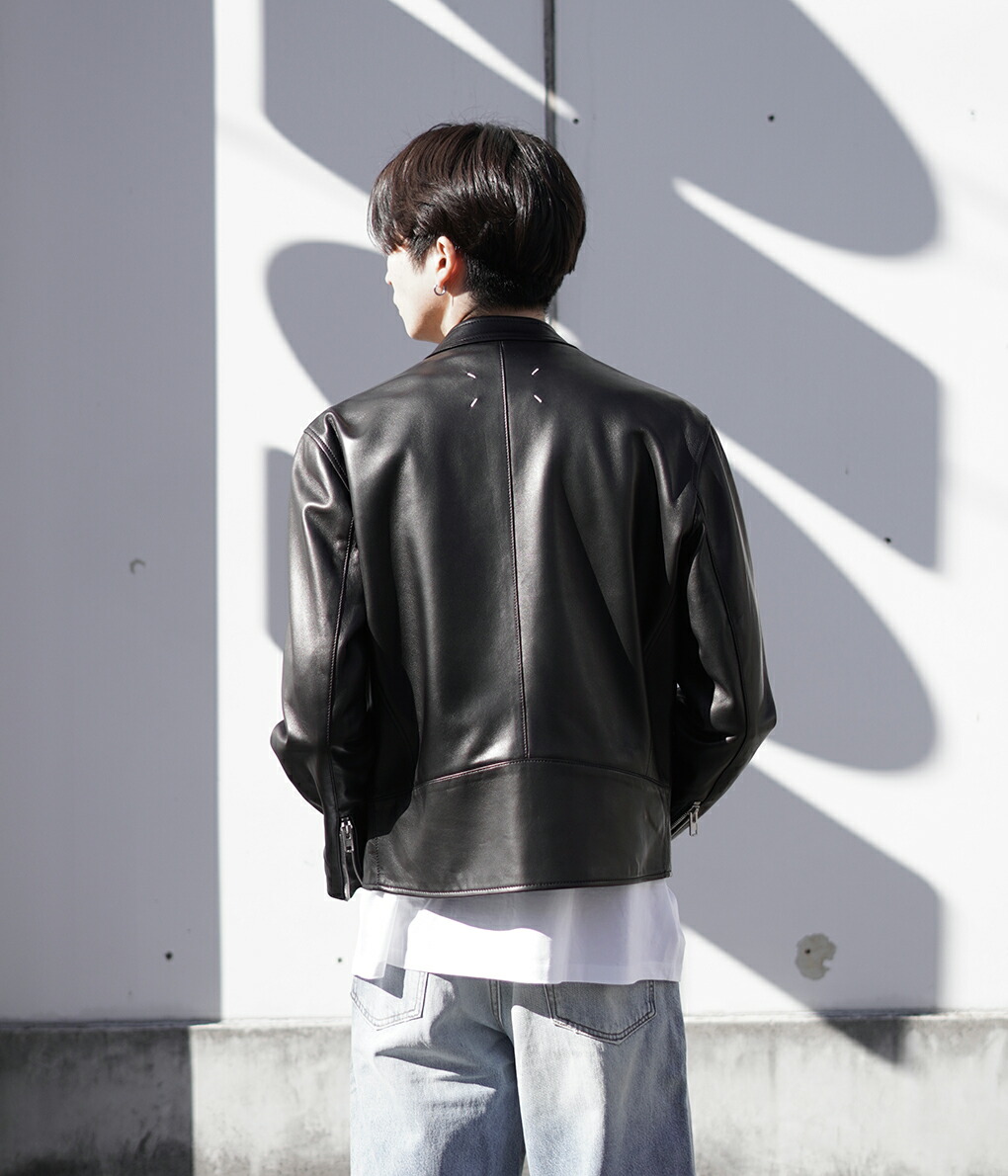 楽天市場】[P5倍]Maison Margiela : 5-ZIP LEATHER JACKET : S50AM0489