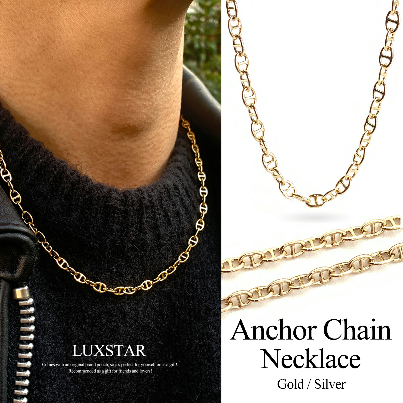 楽天市場】ネックレス メンズ レディース アンカー チェーン マリーナ