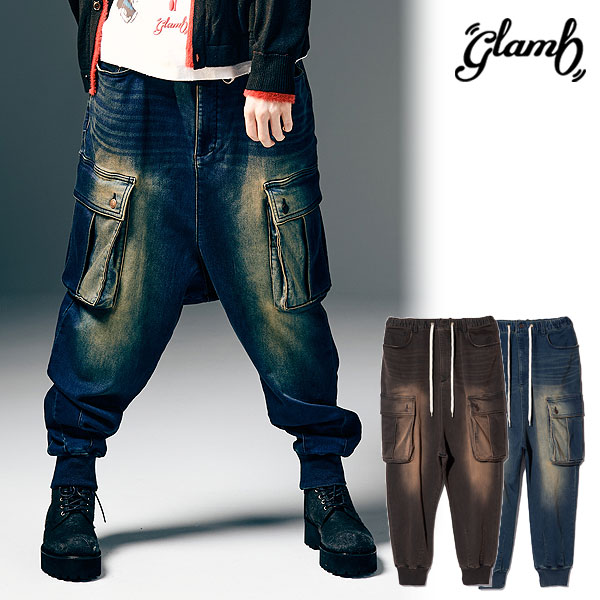 楽天市場】glamb グラム Knit Denim Cargo Pants ニットデニムカーゴ