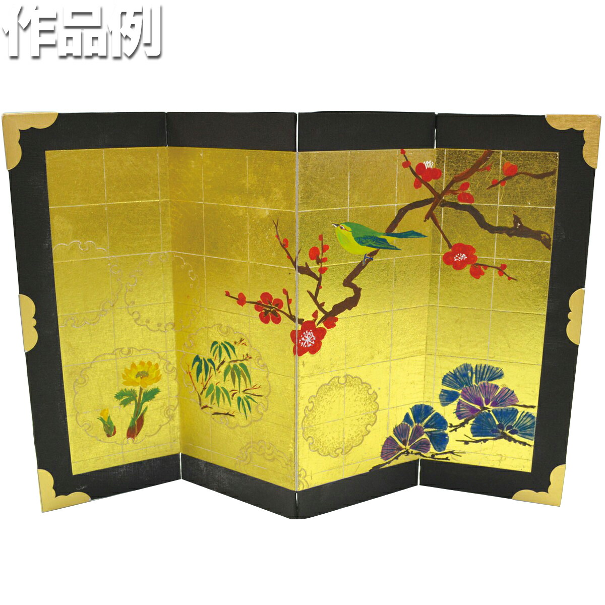楽天市場】プッシュカラー 本格手作り金屏風 未組立 【 切り絵