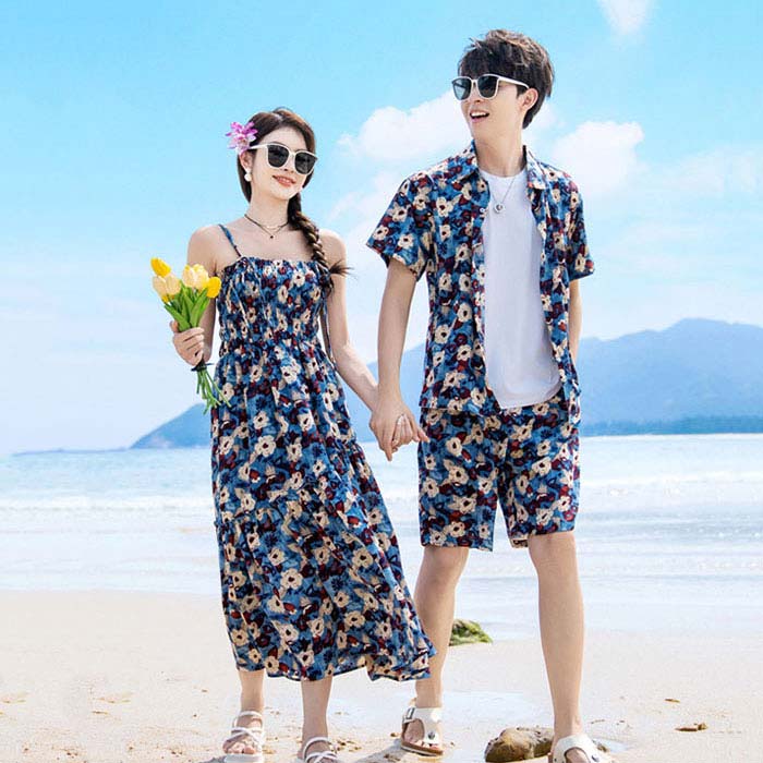 楽天市場】親子 ペアルック 親子ペア 花柄 ワンピース アロハシャツ