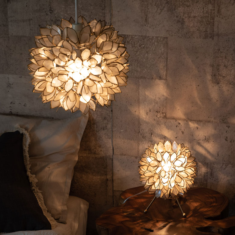 CAHAYA カピスシェル ペンダントライト φ40cm アジアン 楽天市場