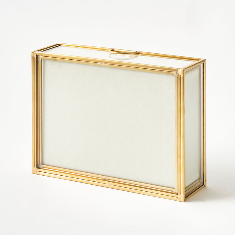 楽天市場】真鍮 ガラス アクセサリーケース 透明 ジュエリーボックス