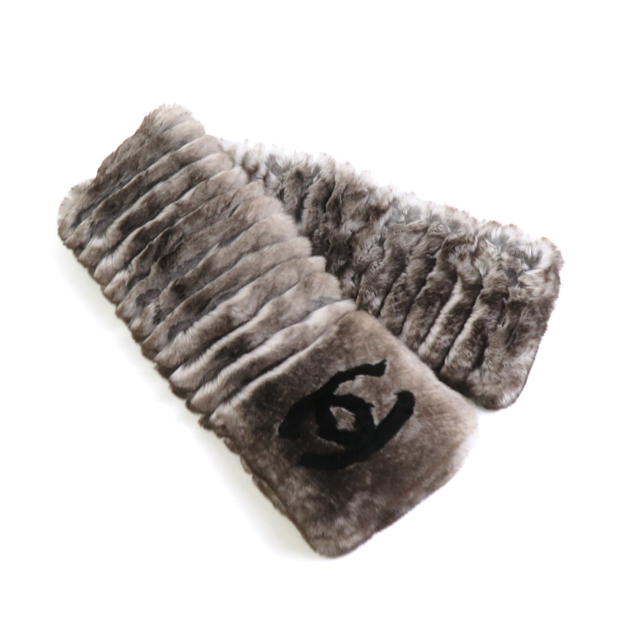 楽天市場】シャネル CHANEL マフラー ファーマフラー ココマーク