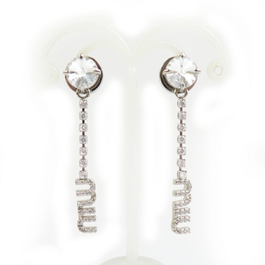 楽天市場】ミュウミュウ MIUMIU ピアス メタル/ラインストーン