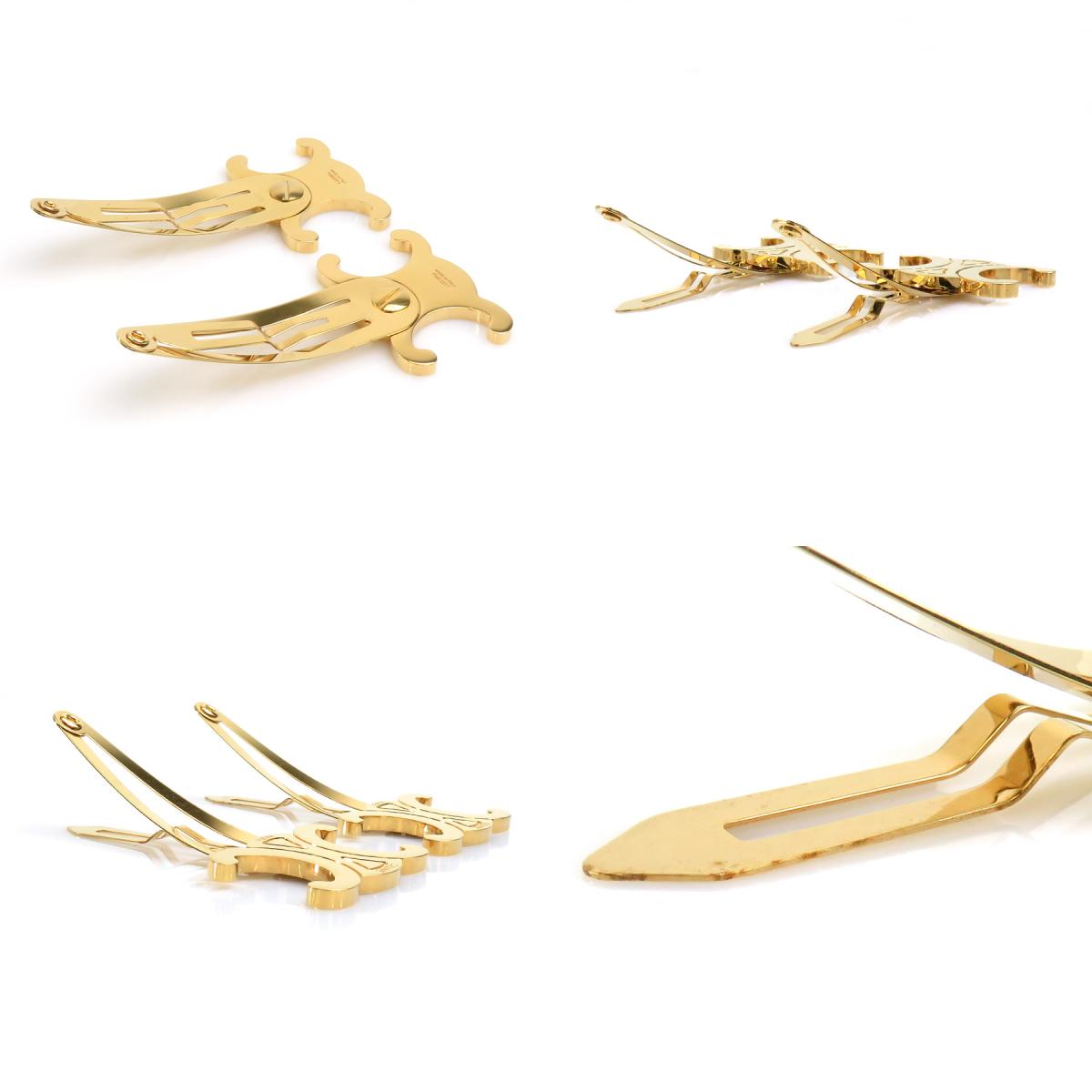 楽天市場】セリーヌ CELINE ヘアピン ヘアクリップ トリオンフ メタル