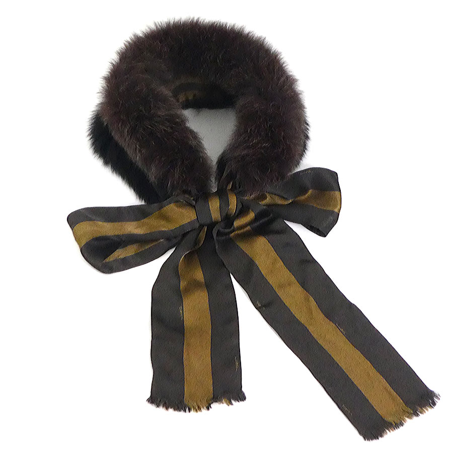 楽天市場】フェンディ ストール マフラー FFロゴ ブラック レディース