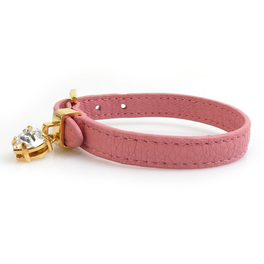 楽天市場】ミュウミュウ MIUMIU ブレスレット レザー/メタル ピンク