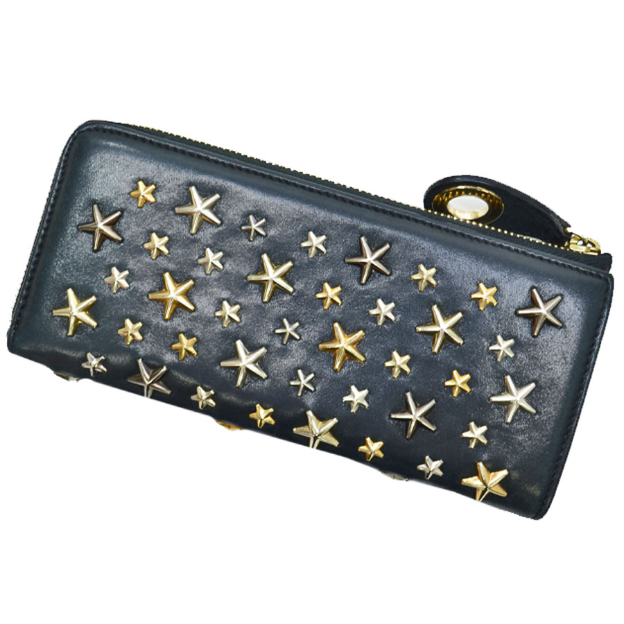 楽天市場】ジミーチュウ JIMMY CHOO 長財布 スタースタッズ ブラックx