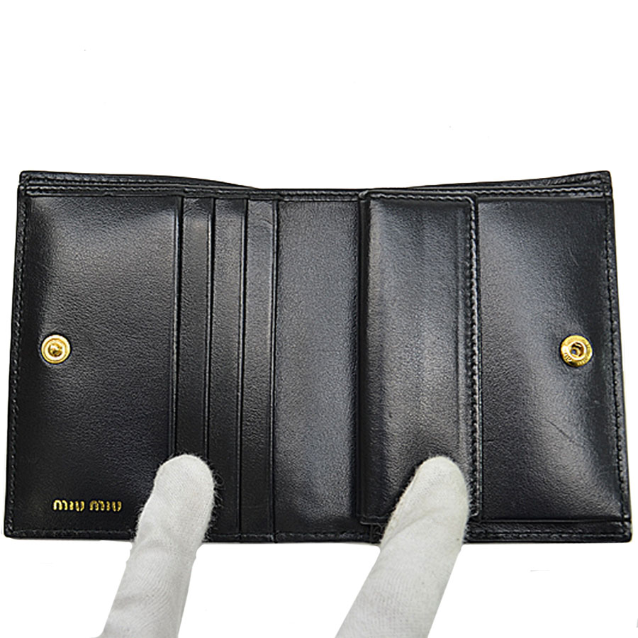 楽天市場】ミュウミュウ MIU MIU 財布 クロコ型押し ブラック レザー