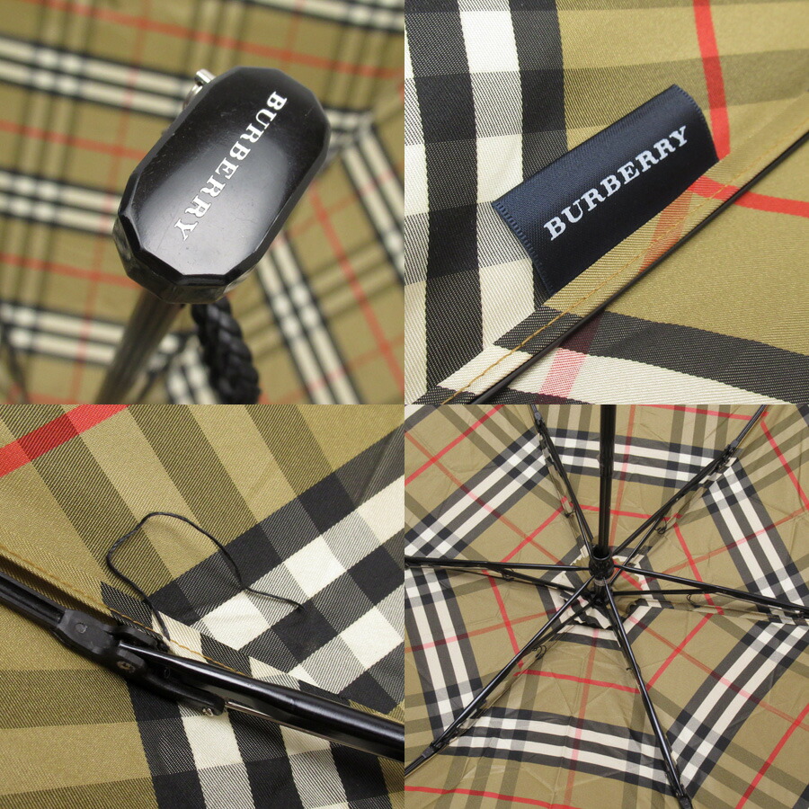 楽天市場】バーバリー BURBERRY 折り畳み傘 ノバチェック ブラウン系