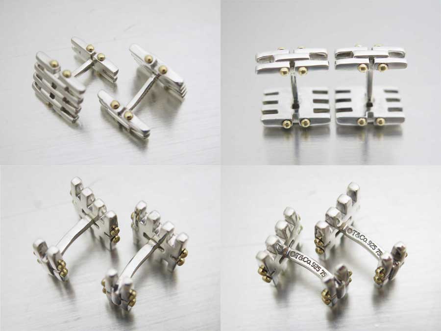 楽天市場】ティファニー Tiffany&Co. カフス シルバーxゴールド