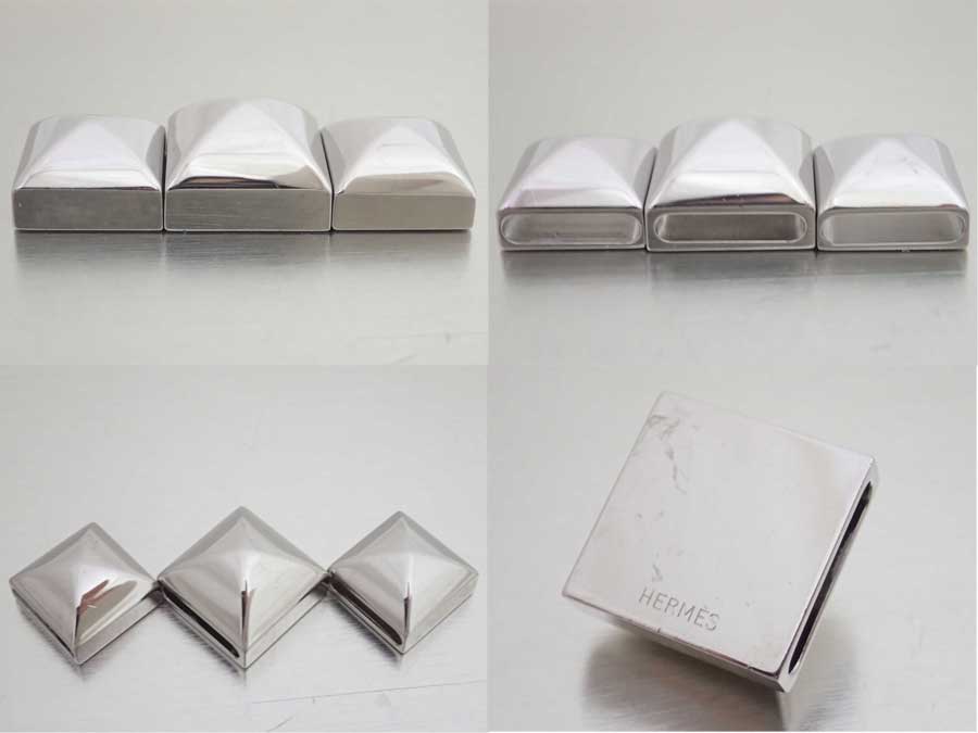 楽天市場】エルメス HERMES スカーフリング メドール シルバー 金属