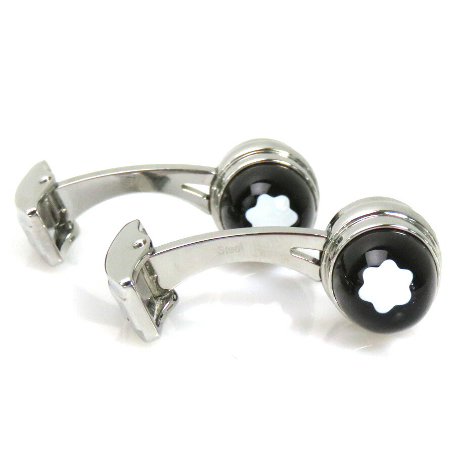 楽天市場】モンブラン カフスボタン カフリンクス シルバーxクリア