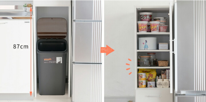 楽天市場】ゴミ箱上収納 スリム 幅 45cm オープンタイプ ゴミ箱上