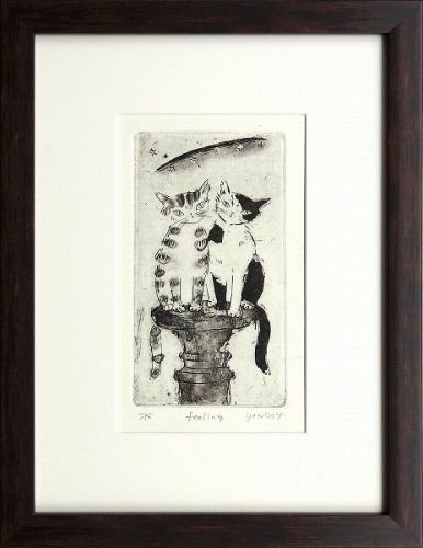 楽天市場】猫（銅版画（エッチング）｜版画）：絵画<アート・美術品