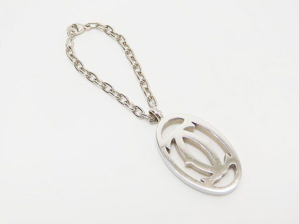 楽天市場】カルティエ Cartier 2Cロゴ チャーム キーリング