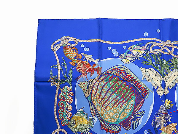 楽天市場】【未使用】エルメス HERMES カレ90 GRANDS FONDS 深海 大判