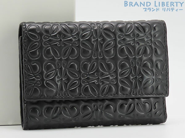 楽天市場】【外美品】ロエベ LOEWE リピートアナグラム 三つ折り財布