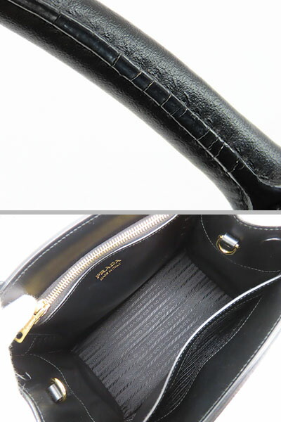 楽天市場】【美品】プラダ PRADA モノクローム サフィアーノレザー