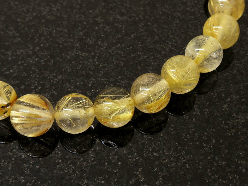 楽天市場】【パワーストーン】ゴールドルチルクォーツ ブレスレット