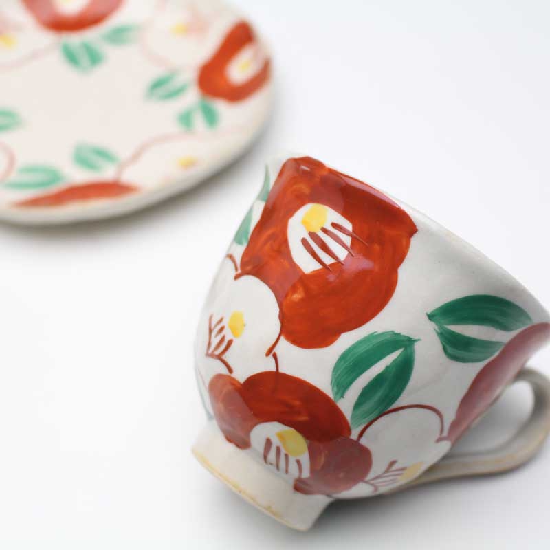 楽天市場】【赤絵ツバキ コーヒー碗皿】瀬戸焼 和食器 食器 コーヒー