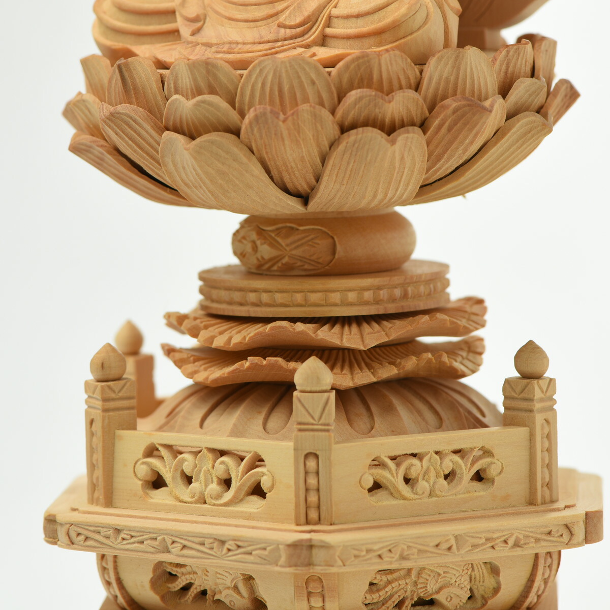 楽天市場】仏像 御本尊 総 柘植 （つげ）材 六角台座 2.0号 釈迦如来