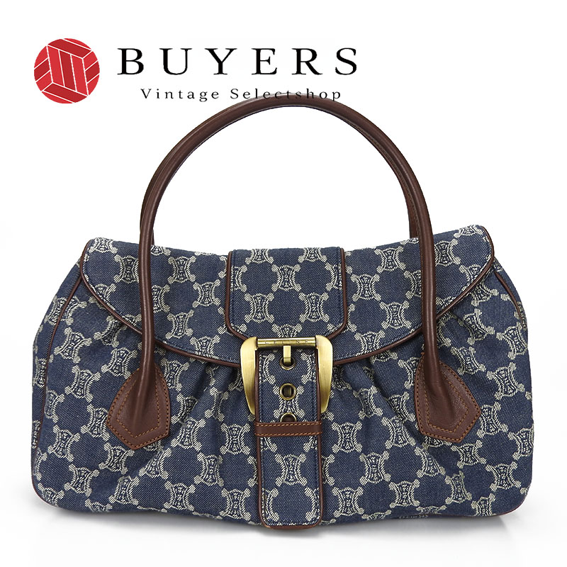 楽天市場】○【中古】セリーヌ ハンドバッグ CELINE マカダム柄 デニム